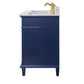 Legion Furniture WLF2254-B Legion Furniture WLF2254-B 54" Blue Finish Double-Sink Vanity Cabinet with Carrara White Top