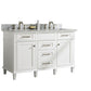 Legion Furniture WLF2254-W Legion Furniture WLF2254-W 54" White Finish Double-Sink Vanity Cabinet with Carrara White Top