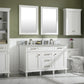 Legion Furniture WLF2254-W Legion Furniture WLF2254-W 54" White Finish Double-Sink Vanity Cabinet with Carrara White Top