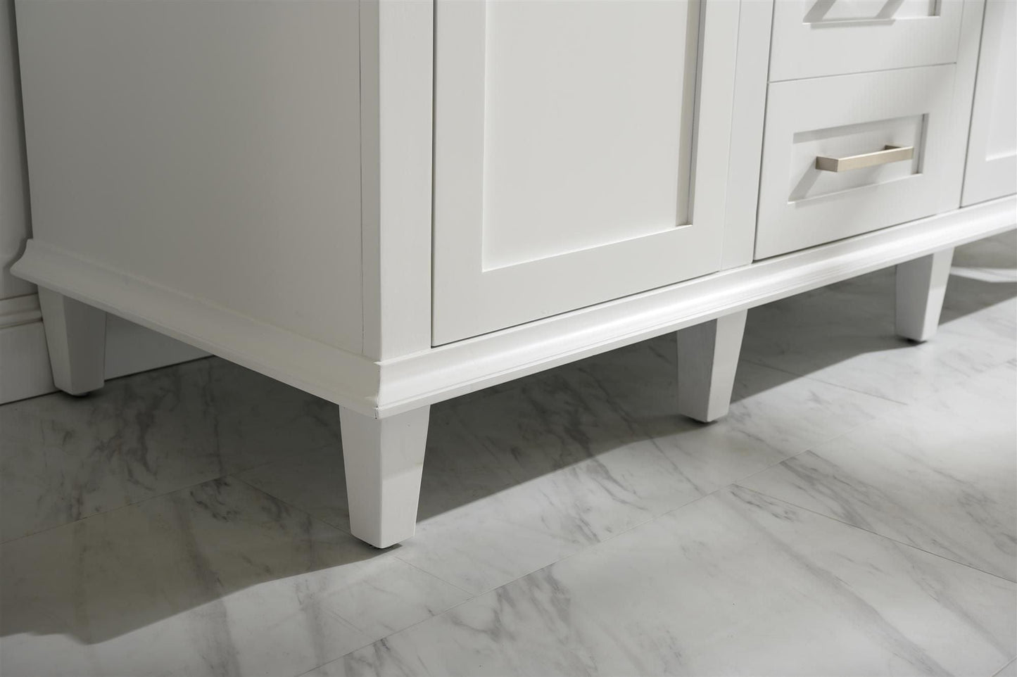 Legion Furniture WLF2254-W Legion Furniture WLF2254-W 54" White Finish Double-Sink Vanity Cabinet with Carrara White Top