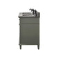 Legion Furniture WLF2260D-PG Legion Furniture WLF2260D-PG 60" Pewter Green Finish Double-Sink Vanity Cabinet with Blue Limestone Top