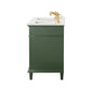 Legion Furniture WLF2260D-VG Legion Furniture WLF2260D-VG 60" Vogue Green Finish Double-Sink Vanity Cabinet with Carrara White Top