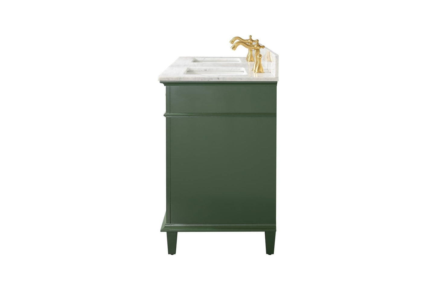 Legion Furniture WLF2260D-VG Legion Furniture WLF2260D-VG 60" Vogue Green Finish Double-Sink Vanity Cabinet with Carrara White Top