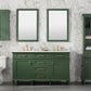 Legion Furniture WLF2260D-VG Legion Furniture WLF2260D-VG 60" Vogue Green Finish Double-Sink Vanity Cabinet with Carrara White Top