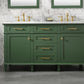 Legion Furniture WLF2260D-VG Legion Furniture WLF2260D-VG 60" Vogue Green Finish Double-Sink Vanity Cabinet with Carrara White Top