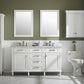 Legion Furniture WLF2260D-W Legion Furniture WLF2260D-W 60" White Finish Double-Sink Vanity Cabinet with Carrara White Top