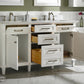 Legion Furniture WLF2260D-W Legion Furniture WLF2260D-W 60" White Finish Double-Sink Vanity Cabinet with Carrara White Top