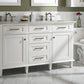 Legion Furniture WLF2260D-W Legion Furniture WLF2260D-W 60" White Finish Double-Sink Vanity Cabinet with Carrara White Top