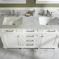 Legion Furniture WLF2260D-W Legion Furniture WLF2260D-W 60" White Finish Double-Sink Vanity Cabinet with Carrara White Top