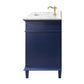 Legion Furniture WLF2260S-B Legion Furniture WLF2260S-B 60" Blue Finish Single-Sink Vanity Cabinet with Carrara White Top