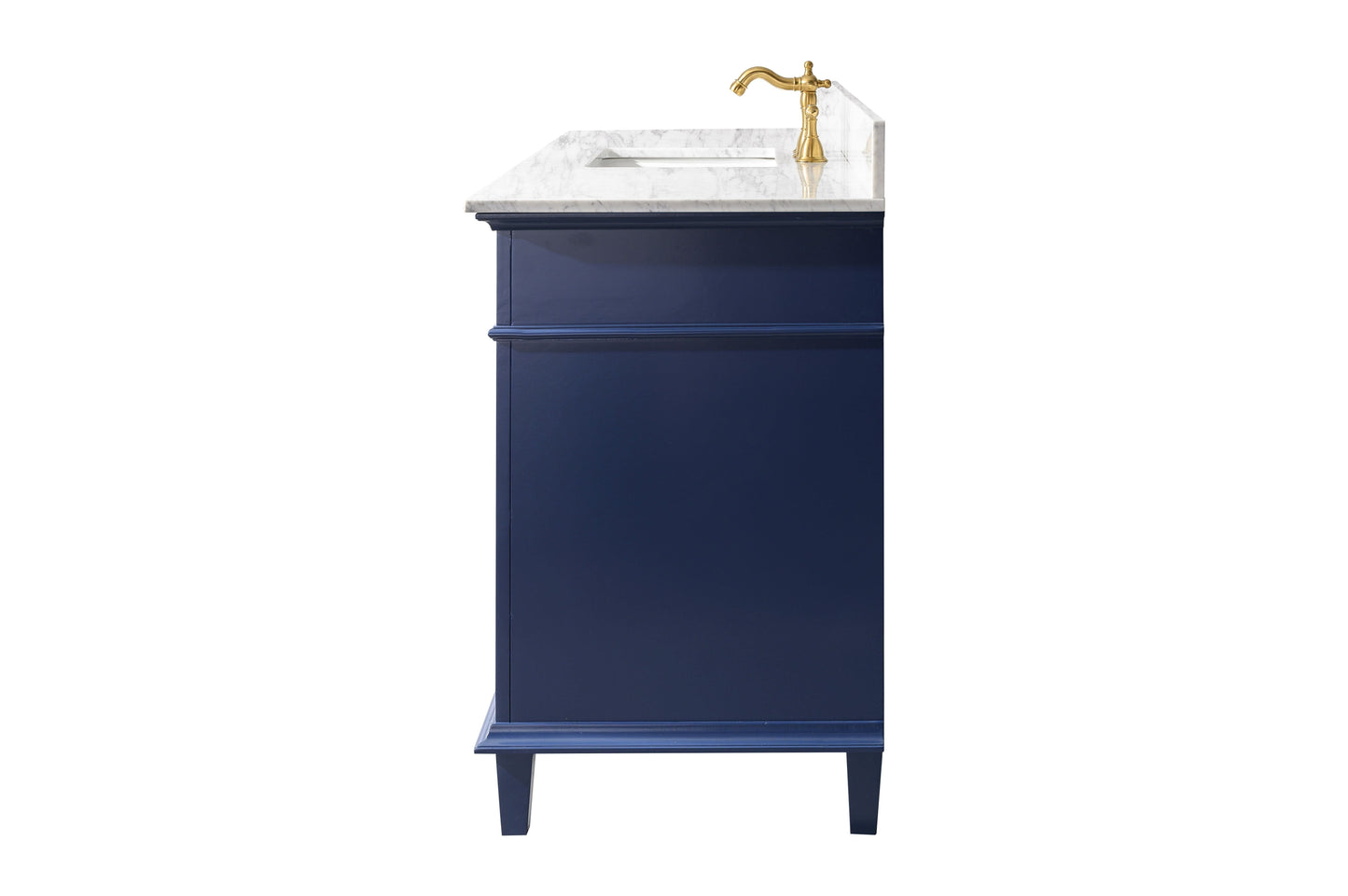 Legion Furniture WLF2260S-B Legion Furniture WLF2260S-B 60" Blue Finish Single-Sink Vanity Cabinet with Carrara White Top