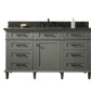 Legion Furniture WLF2260S-PG Legion Furniture WLF2260S-PG 60" Pewter Green Finish Single-Sink Vanity Cabinet with Blue Limestone Top