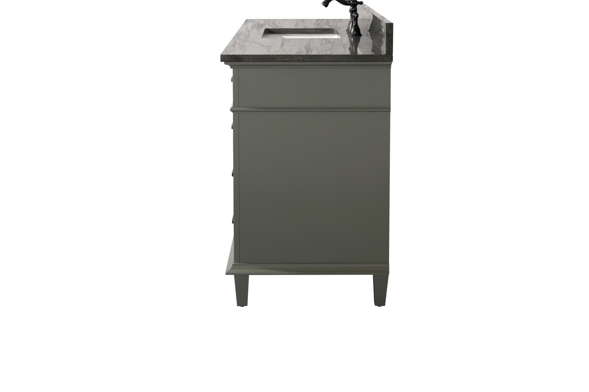 Legion Furniture WLF2260S-PG Legion Furniture WLF2260S-PG 60" Pewter Green Finish Single-Sink Vanity Cabinet with Blue Limestone Top