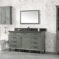 Legion Furniture WLF2260S-PG Legion Furniture WLF2260S-PG 60" Pewter Green Finish Single-Sink Vanity Cabinet with Blue Limestone Top