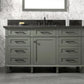 Legion Furniture WLF2260S-PG Legion Furniture WLF2260S-PG 60" Pewter Green Finish Single-Sink Vanity Cabinet with Blue Limestone Top