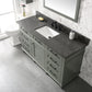 Legion Furniture WLF2260S-PG Legion Furniture WLF2260S-PG 60" Pewter Green Finish Single-Sink Vanity Cabinet with Blue Limestone Top