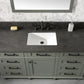 Legion Furniture WLF2260S-PG Legion Furniture WLF2260S-PG 60" Pewter Green Finish Single-Sink Vanity Cabinet with Blue Limestone Top