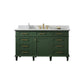 Legion Furniture WLF2260S-VG Legion Furniture WLF2260S-VG 60" Vogue Green Finish Single-Sink Vanity Cabinet with Carrara White Top