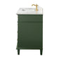 Legion Furniture WLF2260S-VG Legion Furniture WLF2260S-VG 60" Vogue Green Finish Single-Sink Vanity Cabinet with Carrara White Top