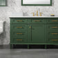 Legion Furniture WLF2260S-VG Legion Furniture WLF2260S-VG 60" Vogue Green Finish Single-Sink Vanity Cabinet with Carrara White Top