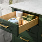 Legion Furniture WLF2260S-VG Legion Furniture WLF2260S-VG 60" Vogue Green Finish Single-Sink Vanity Cabinet with Carrara White Top