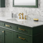 Legion Furniture WLF2260S-VG Legion Furniture WLF2260S-VG 60" Vogue Green Finish Single-Sink Vanity Cabinet with Carrara White Top