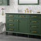 Legion Furniture WLF2260S-VG Legion Furniture WLF2260S-VG 60" Vogue Green Finish Single-Sink Vanity Cabinet with Carrara White Top