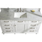 Legion Furniture WLF2260S-W Legion Furniture WLF2260S-W 60" White Finish Single-Sink Vanity Cabinet with Carrara White Top