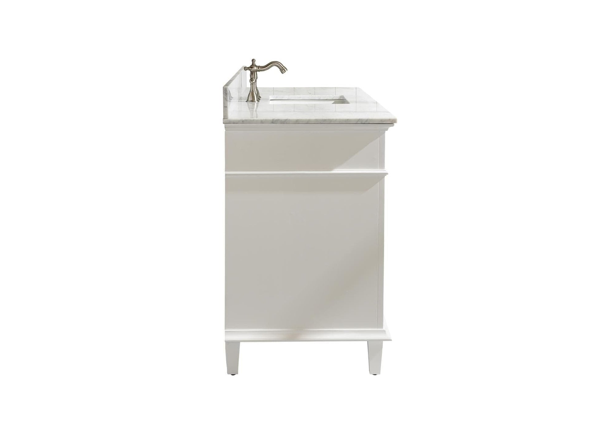 Legion Furniture WLF2260S-W Legion Furniture WLF2260S-W 60" White Finish Single-Sink Vanity Cabinet with Carrara White Top