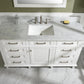 Legion Furniture WLF2260S-W Legion Furniture WLF2260S-W 60" White Finish Single-Sink Vanity Cabinet with Carrara White Top