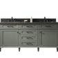 Legion Furniture WLF2272-PG Legion Furniture WLF2272-PG 72" Pewter Green Double-Sink Vanity Cabinet with Blue Limestone Top