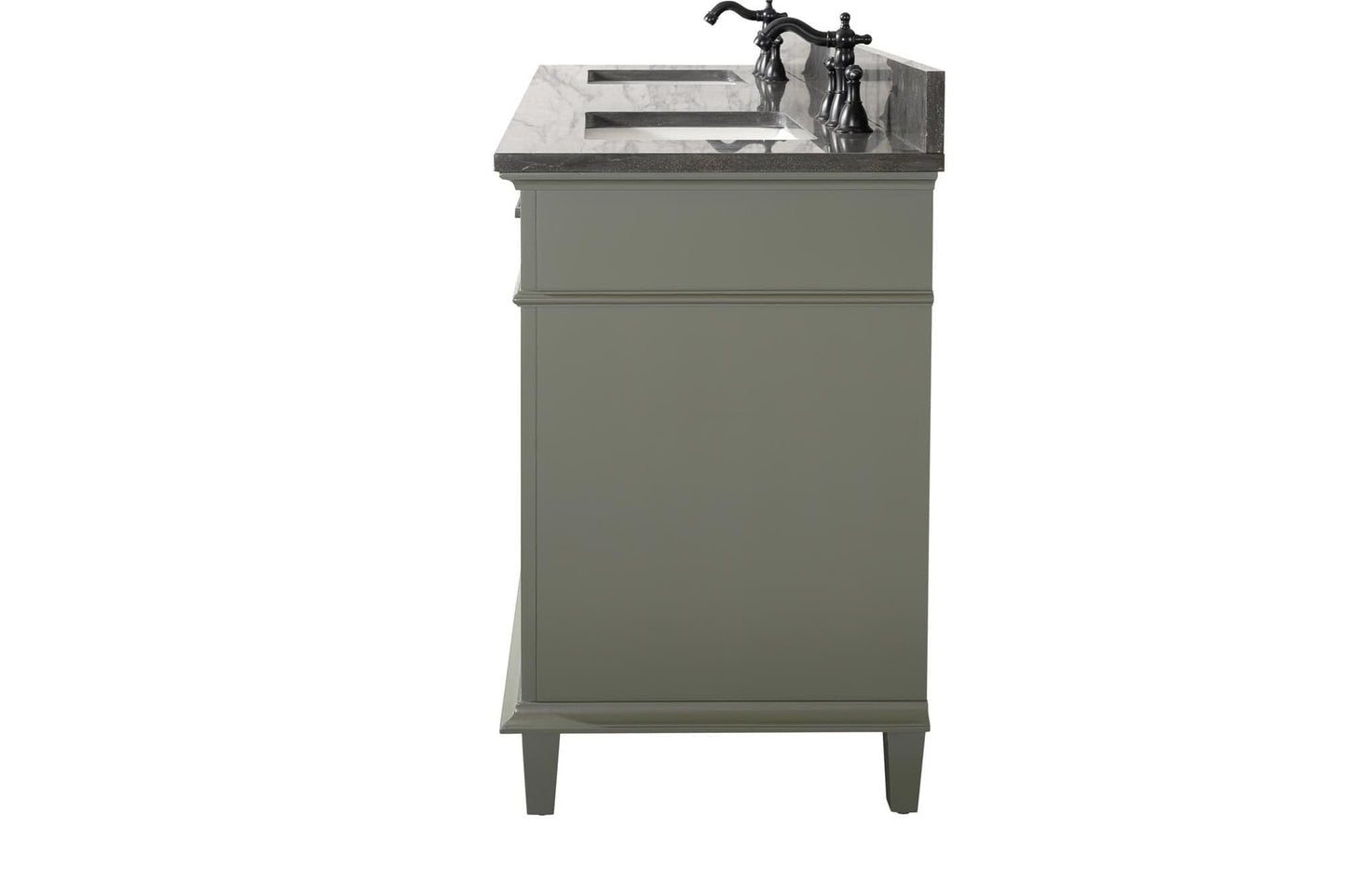 Legion Furniture WLF2272-PG Legion Furniture WLF2272-PG 72" Pewter Green Double-Sink Vanity Cabinet with Blue Limestone Top