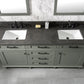 Legion Furniture WLF2272-PG Legion Furniture WLF2272-PG 72" Pewter Green Double-Sink Vanity Cabinet with Blue Limestone Top