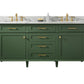 Legion Furniture WLF2272-VG Legion Furniture WLF2272-VG 72" Vogue Green Double-Sink Vanity Cabinet with Carrara White Top