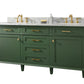 Legion Furniture WLF2272-VG Legion Furniture WLF2272-VG 72" Vogue Green Double-Sink Vanity Cabinet with Carrara White Top