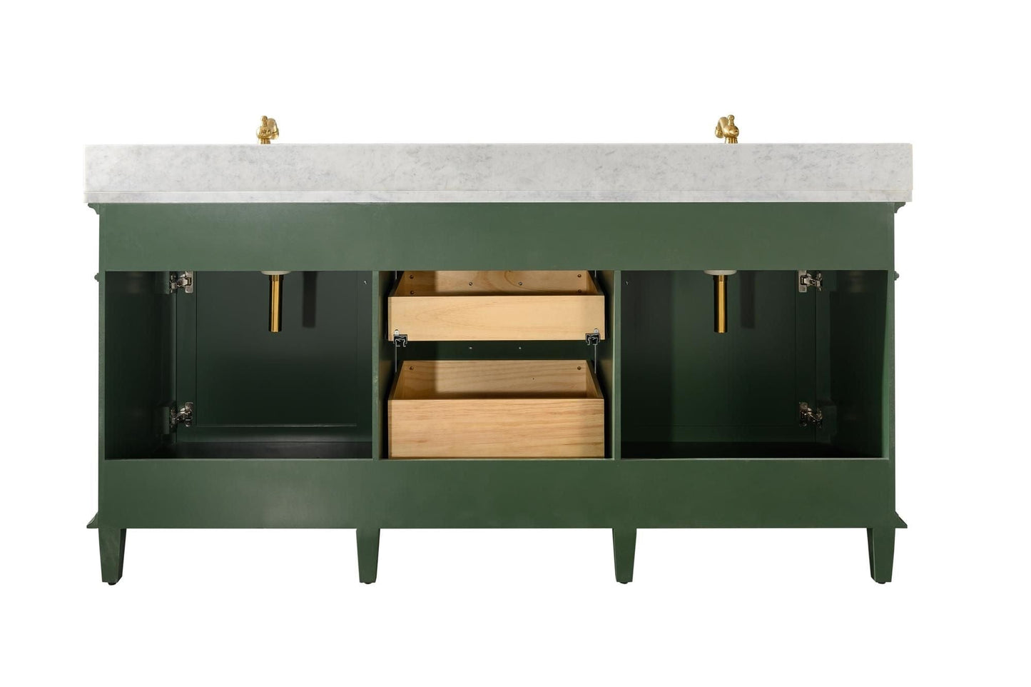 Legion Furniture WLF2272-VG Legion Furniture WLF2272-VG 72" Vogue Green Double-Sink Vanity Cabinet with Carrara White Top