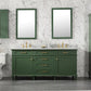 Legion Furniture WLF2272-VG Legion Furniture WLF2272-VG 72" Vogue Green Double-Sink Vanity Cabinet with Carrara White Top