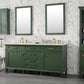 Legion Furniture WLF2272-VG Legion Furniture WLF2272-VG 72" Vogue Green Double-Sink Vanity Cabinet with Carrara White Top