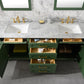 Legion Furniture WLF2272-VG Legion Furniture WLF2272-VG 72" Vogue Green Double-Sink Vanity Cabinet with Carrara White Top