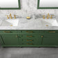 Legion Furniture WLF2272-VG Legion Furniture WLF2272-VG 72" Vogue Green Double-Sink Vanity Cabinet with Carrara White Top