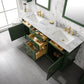 Legion Furniture WLF2272-VG Legion Furniture WLF2272-VG 72" Vogue Green Double-Sink Vanity Cabinet with Carrara White Top