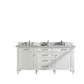 Legion Furniture WLF2272-W Legion Furniture WLF2272-W 72" White Double-Sink Vanity Cabinet with Carrara White Top