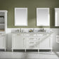 Legion Furniture WLF2272-W Legion Furniture WLF2272-W 72" White Double-Sink Vanity Cabinet with Carrara White Top