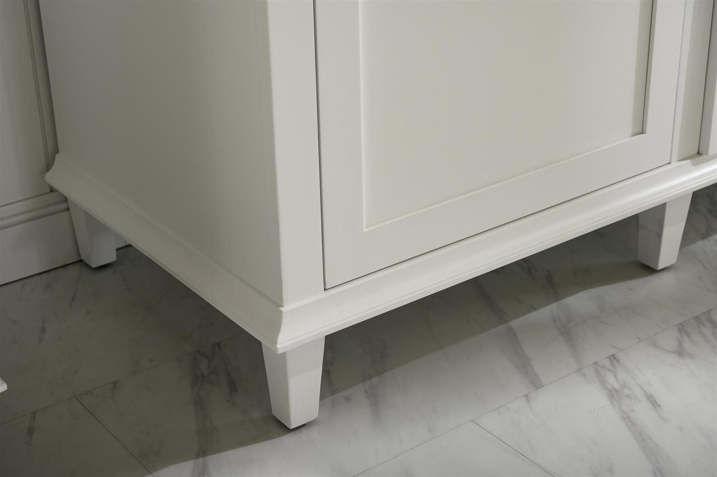 Legion Furniture WLF2272-W Legion Furniture WLF2272-W 72" White Double-Sink Vanity Cabinet with Carrara White Top