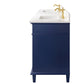 Legion Furniture WLF2280-B Legion Furniture WLF2280-B 80" Blue Double-Sink Vanity Cabinet with Carrara White Quartz Top WLF2280-CW-QZ