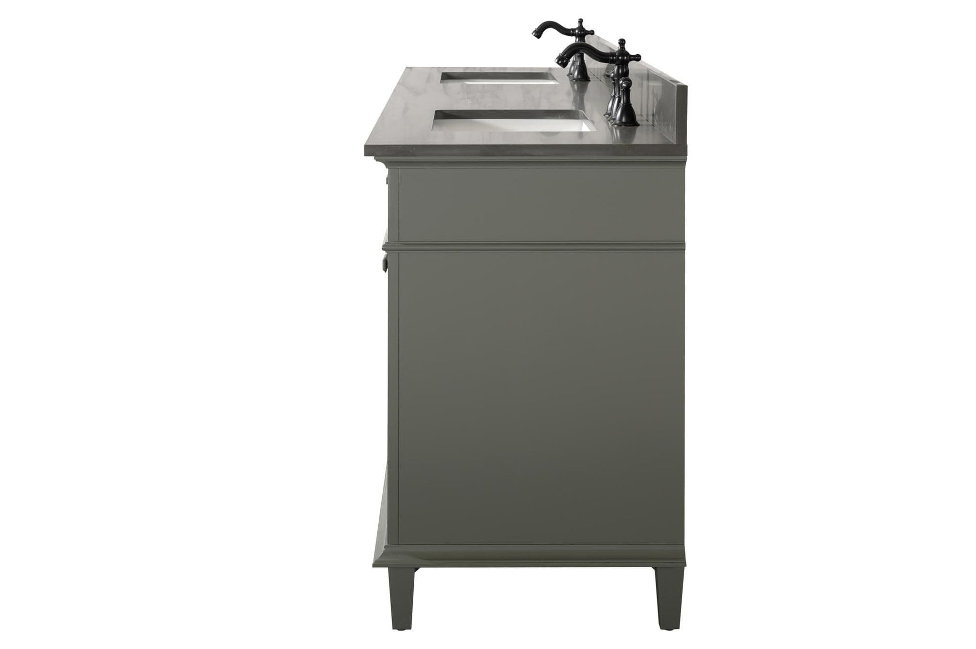 Legion Furniture WLF2280-PG Legion Furniture WLF2280-PG 80" Pewter Green Double-Sink Vanity Cabinet with Blue Limestone Quartz Top WLF2280-BS-QZ