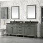 Legion Furniture WLF2280-PG Legion Furniture WLF2280-PG 80" Pewter Green Double-Sink Vanity Cabinet with Blue Limestone Quartz Top WLF2280-BS-QZ