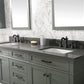 Legion Furniture WLF2280-PG Legion Furniture WLF2280-PG 80" Pewter Green Double-Sink Vanity Cabinet with Blue Limestone Quartz Top WLF2280-BS-QZ