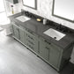 Legion Furniture WLF2280-PG Legion Furniture WLF2280-PG 80" Pewter Green Double-Sink Vanity Cabinet with Blue Limestone Quartz Top WLF2280-BS-QZ