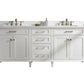 Legion Furniture WLF2280-W Legion Furniture WLF2280-W 80" White Double-Sink Vanity Cabinet with Carrara White Quartz Top WLF2280-CW-QZ